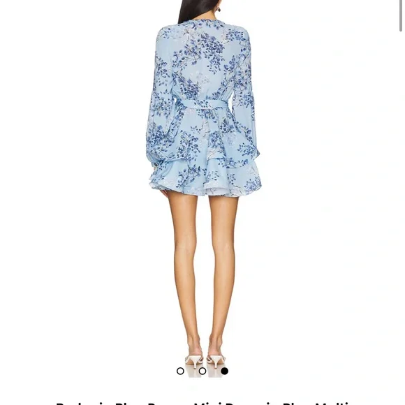 Bronx and Banco Bedouin Blue Poppy Mini Dress